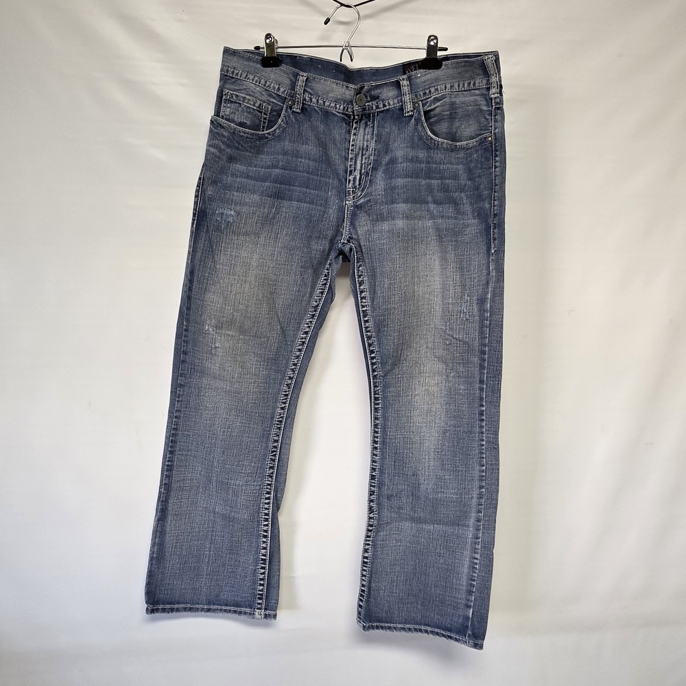TK Axel Boot Cut Jeans Wolcott Vintage Thick Stitch Denim Pants Rodeo 36 x 30"